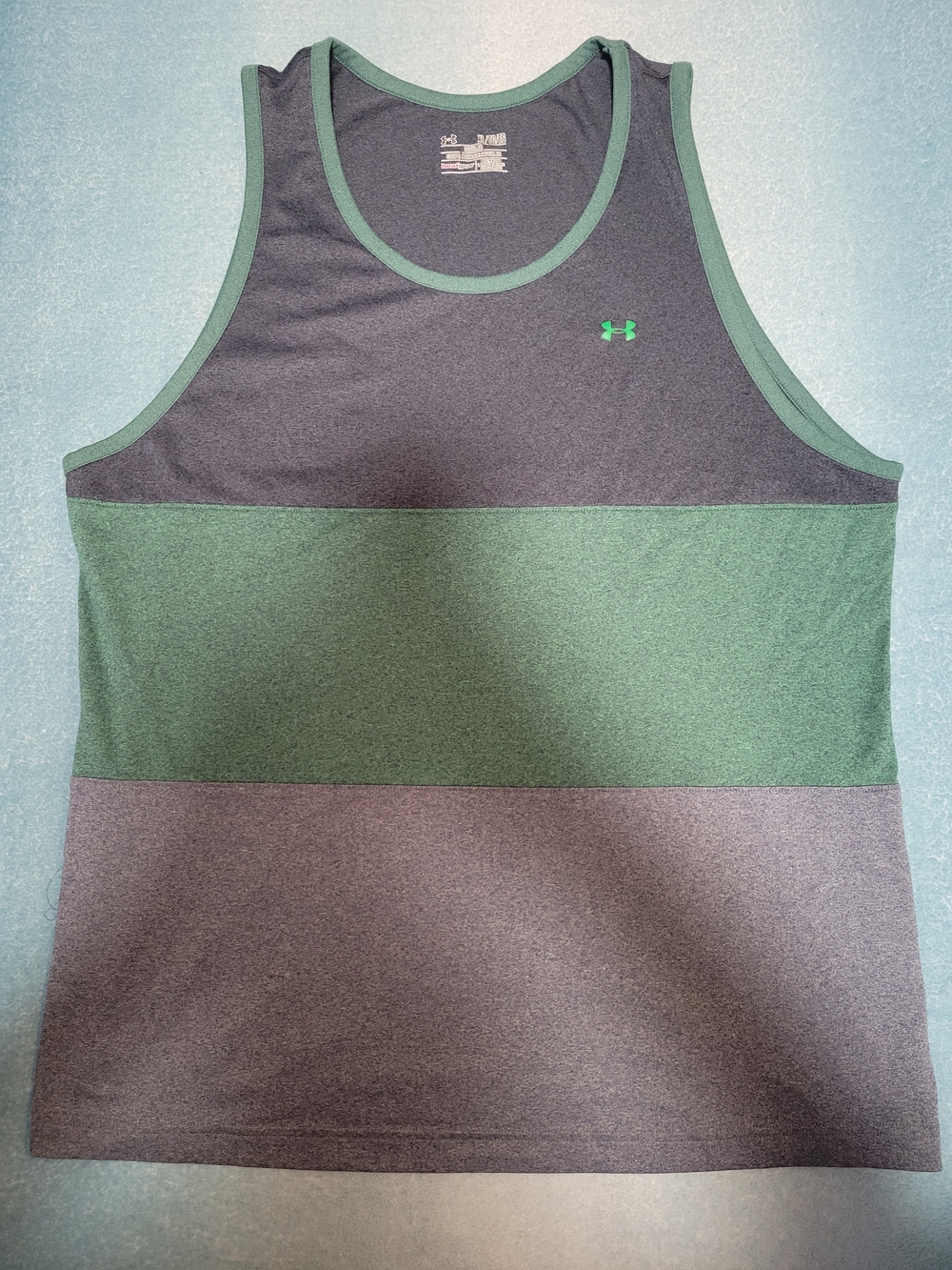 Under Armour Men's Colorblock Tank Top - Charcoal & Green